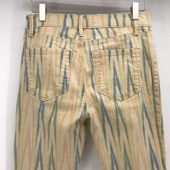 Ann Taylor LOFT Modern Skinny Ankle Jean Womens 26 2 Tribal Aztec Print Stretch - Picture 5 of 11